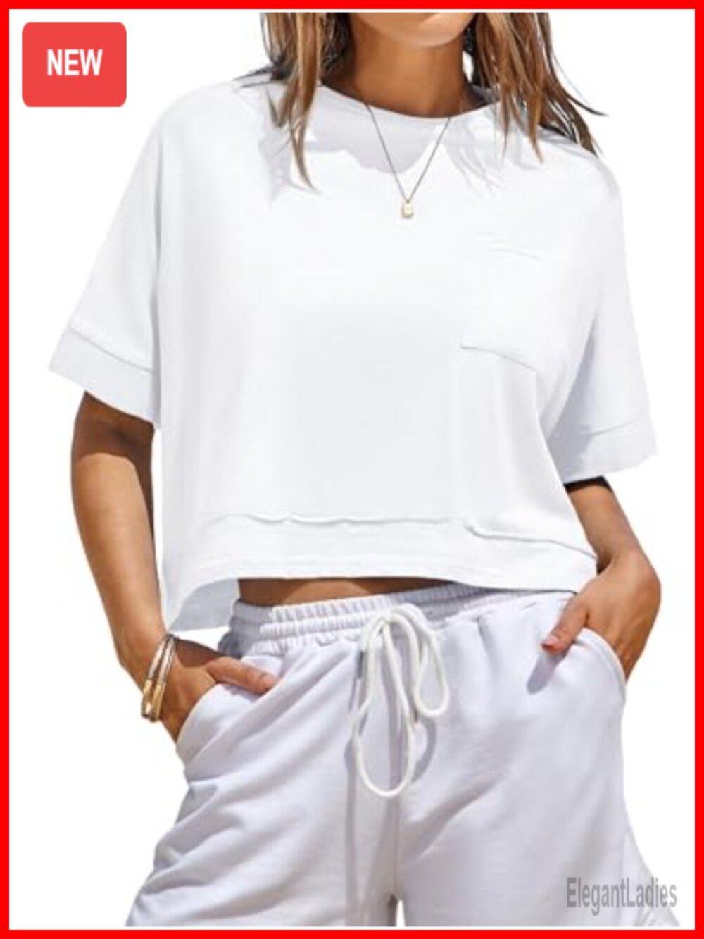 Fisoew Womens Oversized Crop Top Workout Short Sleeve Loose Tee